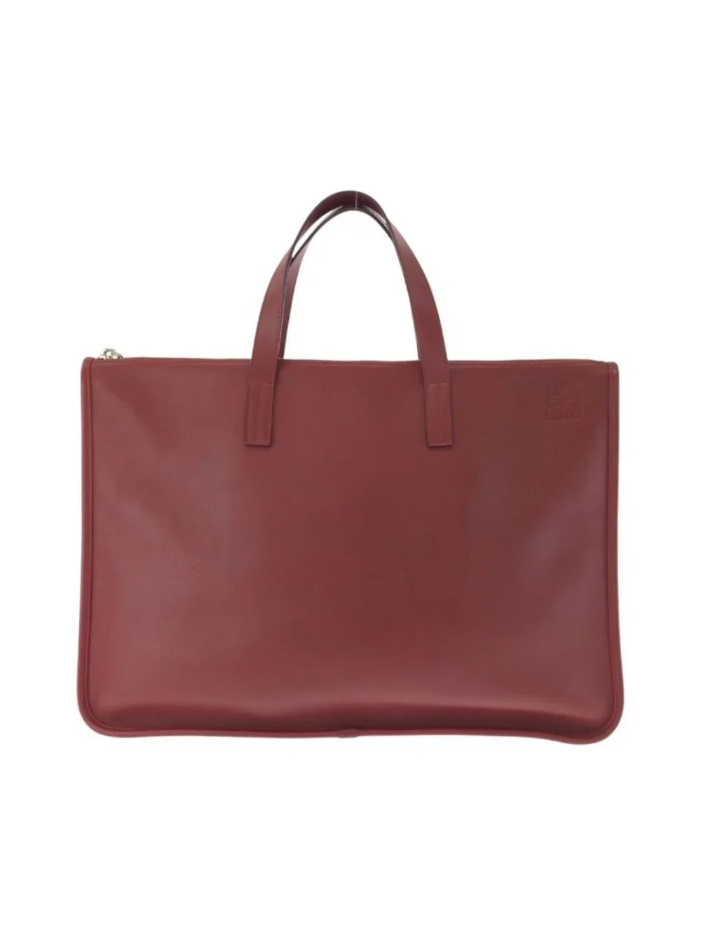 Loewe Anagram New Toledo Red Silver Leather Business Briefcase